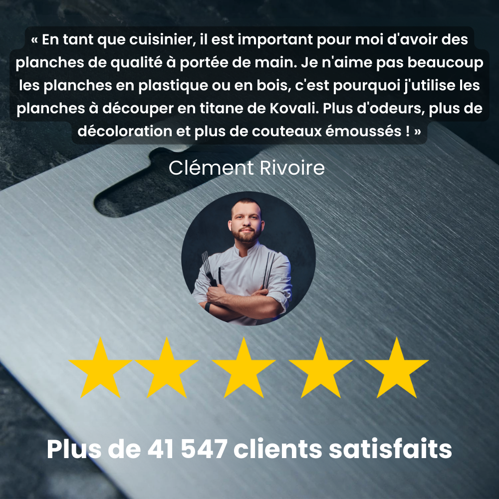 PLANCHE À DÉCOUPER 100% TITANE