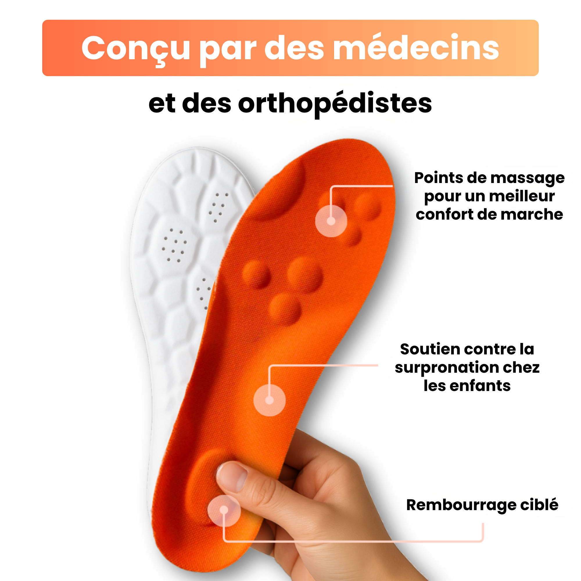 Semelles de massage pour enfants